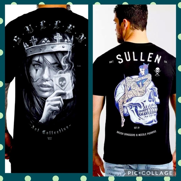 Sullen Other - Sullen Art Collective 2 T-Shirt Bundle Size Large. Queen of Diamonds & Academy